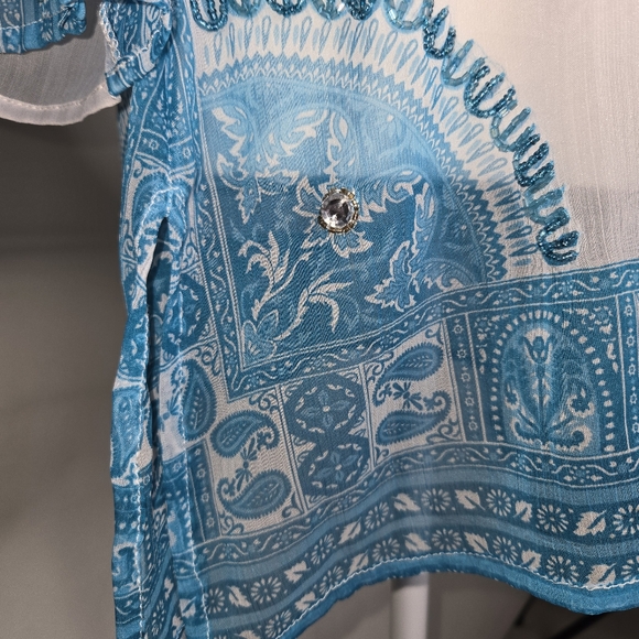 BOSTON PROPER Sequin embellished, top/ bathing suit cover up. Beautifully made - Picture 7 of 7